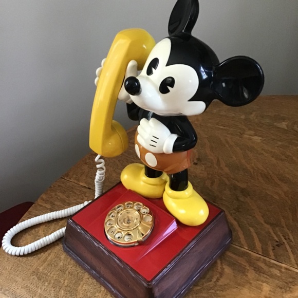 WORKING 1976 Mickey Mouse Vintage Phone Rotary Dial Walt Disney - Picture 12 of 16